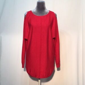 New Directions cold shoulder sweater size small